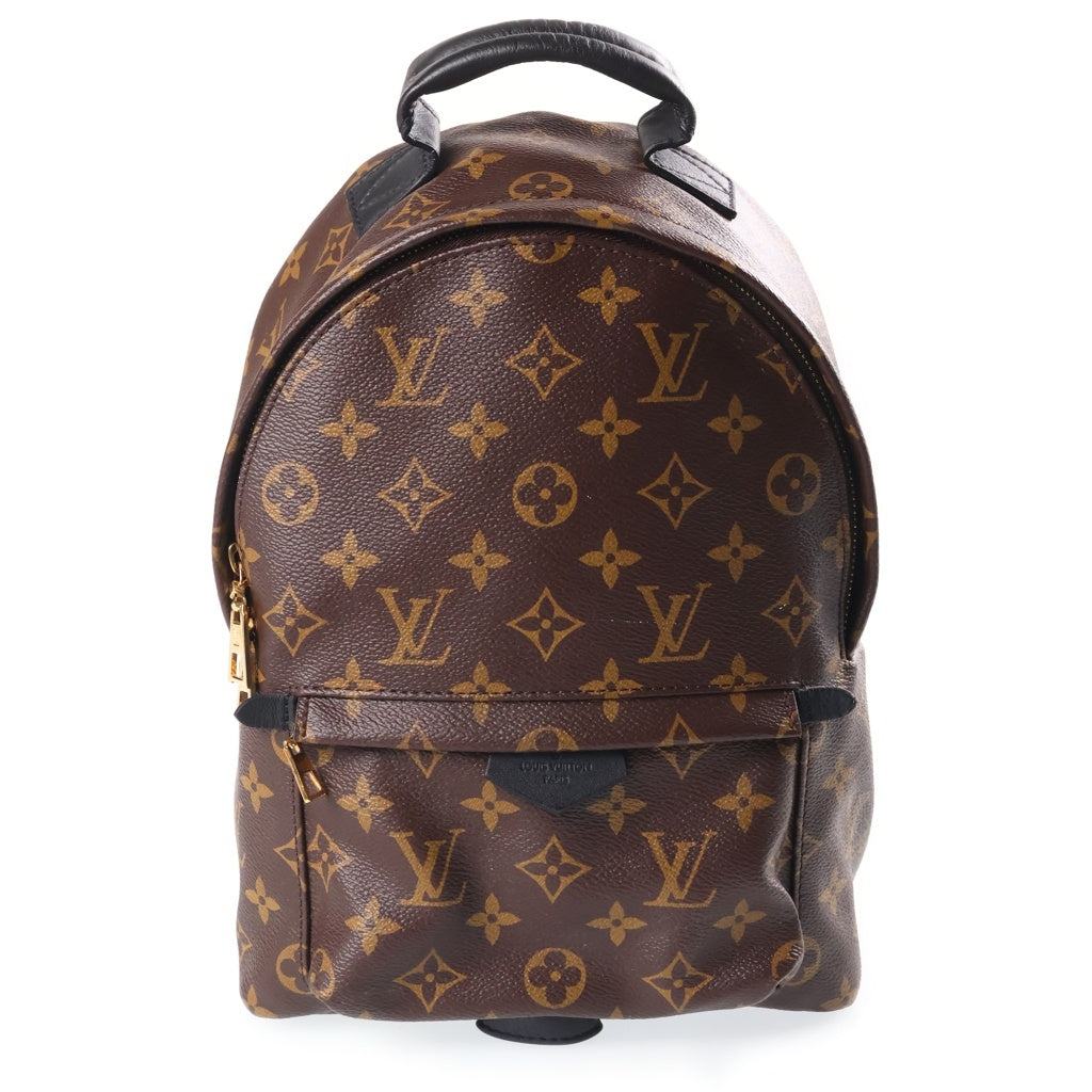 LOUIS VUITTON(ルイヴィトン) モノグラム パームスプリングスMINI リュックサック バックパック ミニバッグ ブラウン×ブラック レザー×PVC M44873 ゴールド金具 レディース