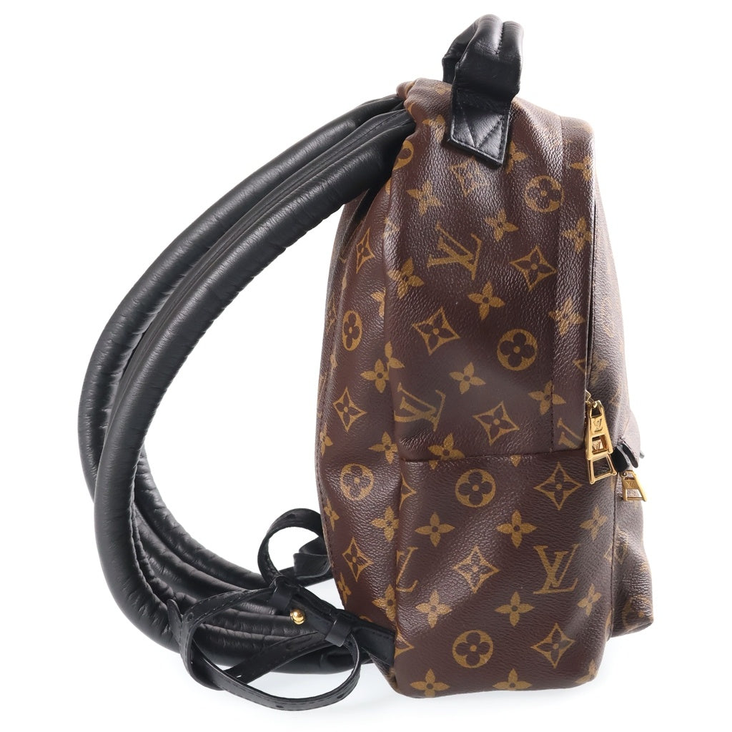 LOUIS VUITTON(ルイヴィトン) モノグラム パームスプリングスMINI リュックサック バックパック ミニバッグ ブラウン×ブラック レザー×PVC M44873 ゴールド金具 レディース