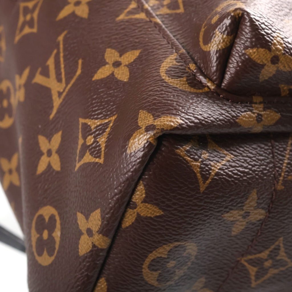 LOUIS VUITTON(ルイヴィトン) モノグラム パームスプリングスMINI リュックサック バックパック ミニバッグ ブラウン×ブラック レザー×PVC M44873 ゴールド金具 レディース