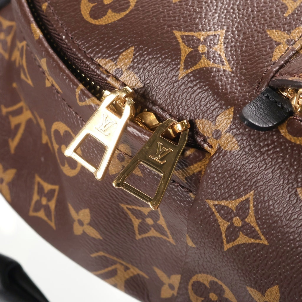 LOUIS VUITTON(ルイヴィトン) モノグラム パームスプリングスMINI リュックサック バックパック ミニバッグ ブラウン×ブラック レザー×PVC M44873 ゴールド金具 レディース