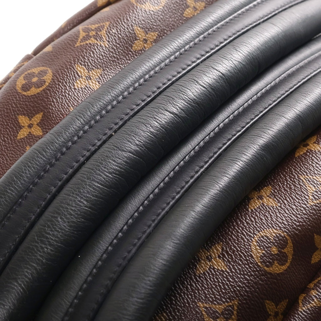LOUIS VUITTON(ルイヴィトン) モノグラム パームスプリングスMINI リュックサック バックパック ミニバッグ ブラウン×ブラック レザー×PVC M44873 ゴールド金具 レディース