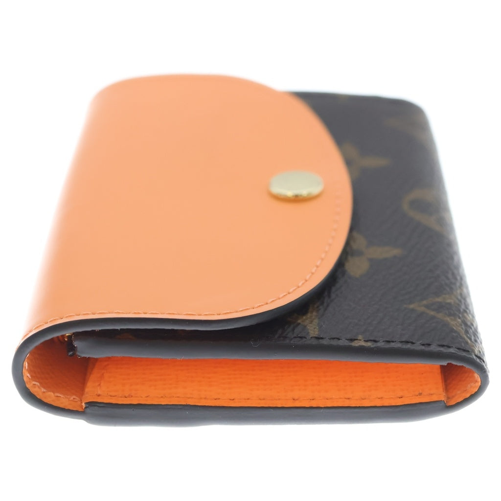 LOUIS VUITTON(ルイヴィトン) モノグラム ポルトモネ・ロザリ コンパクトウォレット 財布 ブラウン×オレンジ PVC×レザー M83581 ICタイプ レディース