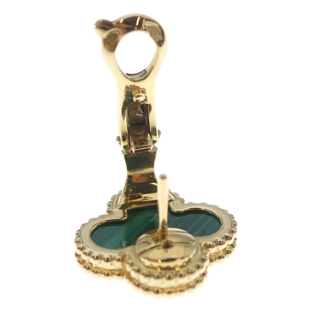 Van Cleef & Arpels(ヴァンクリーフアンドアーペル) ヴィンテージアルハンブラ マラカイト ピアス グリーン×イエローゴールド Au750YG VCARO3QL00 レディース