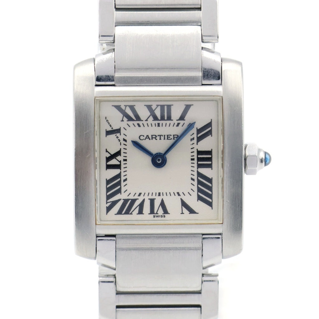 Cartier(カルティエ) タンクフランセーズ SM SS/QZ ステンレススチール クォーツ アイボリー文字盤 W51008Q3 レディース