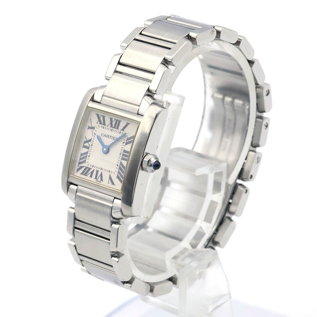 Cartier(カルティエ) タンクフランセーズ SM SS/QZ ステンレススチール クォーツ アイボリー文字盤 W51008Q3 レディース