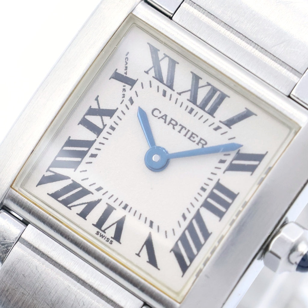 Cartier(カルティエ) タンクフランセーズ SM SS/QZ ステンレススチール クォーツ アイボリー文字盤 W51008Q3 レディース