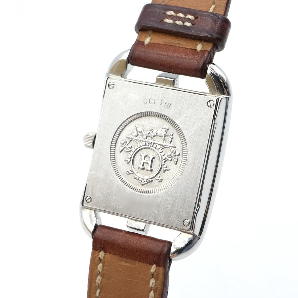 HERMES(エルメス) ケープコッド SS/QZ ステンレススチール クォーツ 革ベルト 白文字盤 CC1.210 レディース