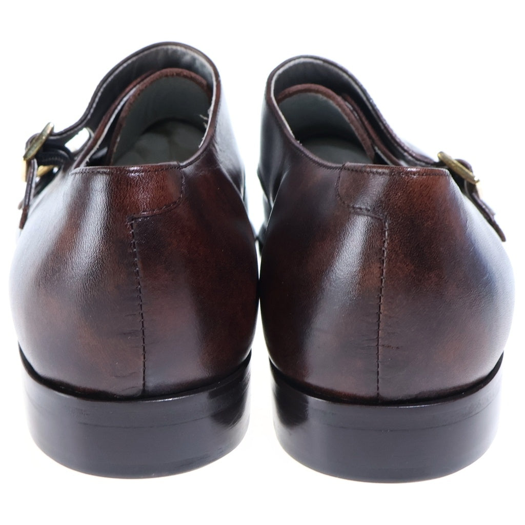 NO BRAND(ノーブランド) TOKYO FOOT TAILOR(トーキョーフットテイラー) DOUBLE MONK ダブルモンクストラップ ドレスシューズ 革靴 レザー ブラウン