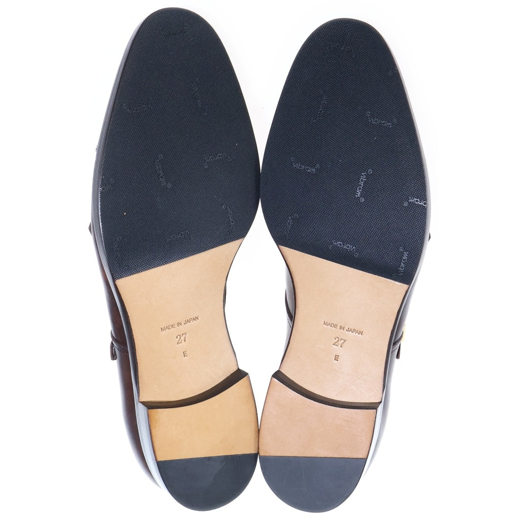 NO BRAND(ノーブランド) TOKYO FOOT TAILOR(トーキョーフットテイラー) DOUBLE MONK ダブルモンクストラップ ドレスシューズ 革靴 レザー ブラウン