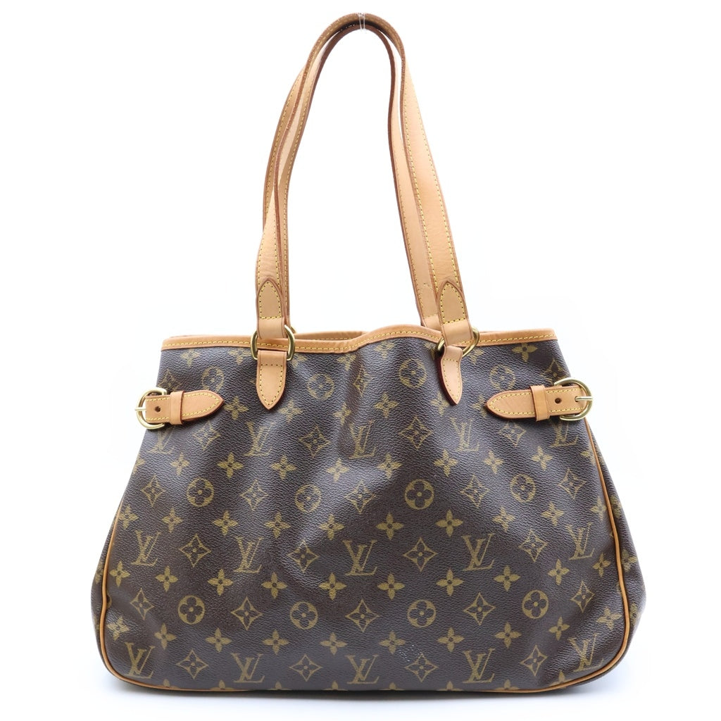 LOUIS VUITTON(ルイヴィトン) モノグラム バティニョール オリゾンタル PVC レザー ショルダー トートバッグ ブラウン M51154 レディース