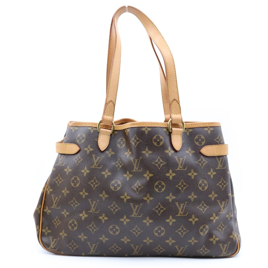 LOUIS VUITTON(ルイヴィトン) モノグラム バティニョール オリゾンタル PVC レザー ショルダー トートバッグ ブラウン M51154 レディース