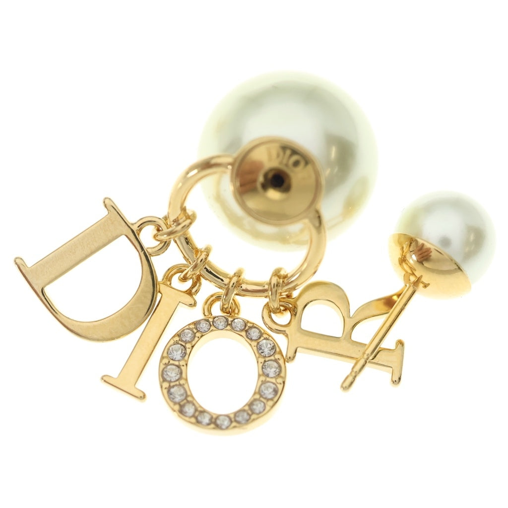 DIOR(ディオール) トライバル ロゴラインストーン パールピアス ゴールド E1411TRICY_D301 レディース