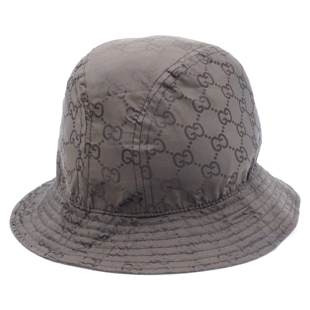 GUCCI(グッチ) GG柄 ポータブルハット ブラウン ナイロン 233940 FJ70N
