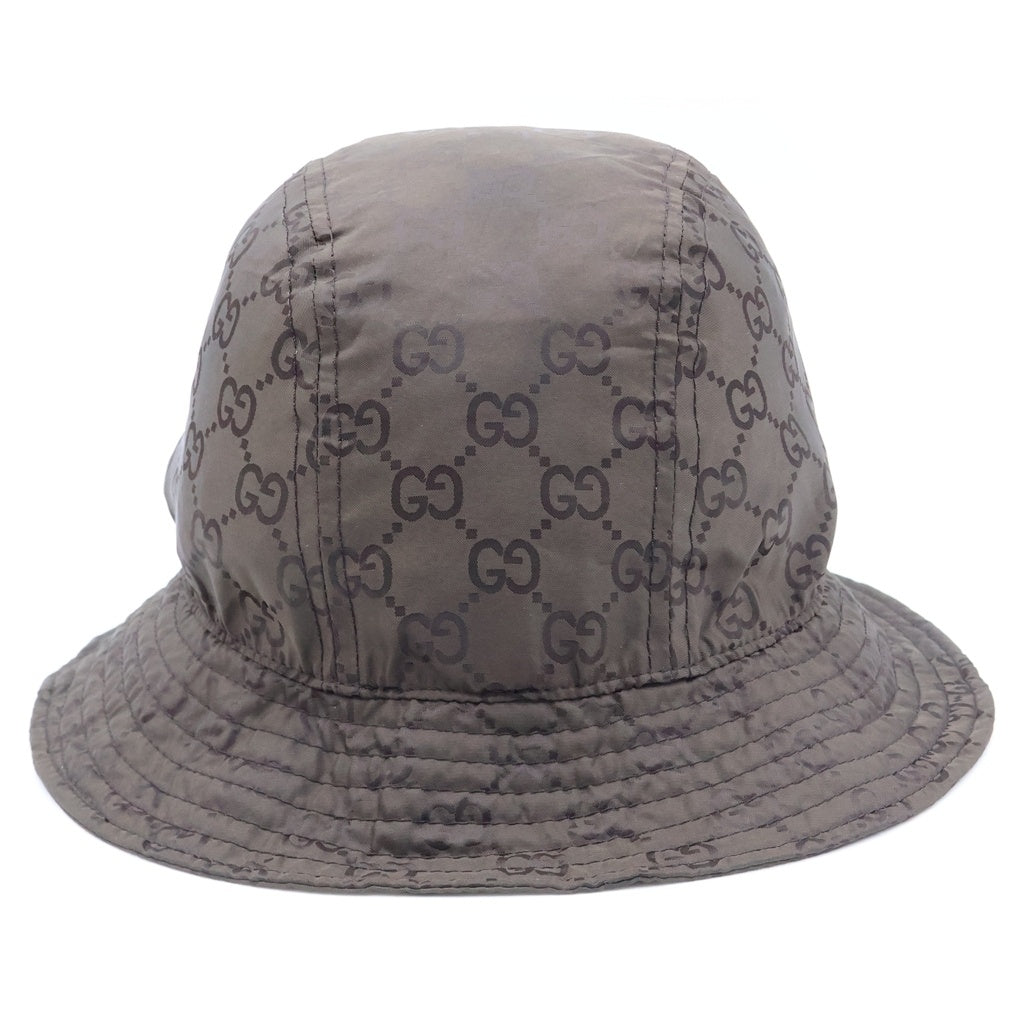 GUCCI(グッチ) GG柄 ポータブルハット ブラウン ナイロン 233940 FJ70N