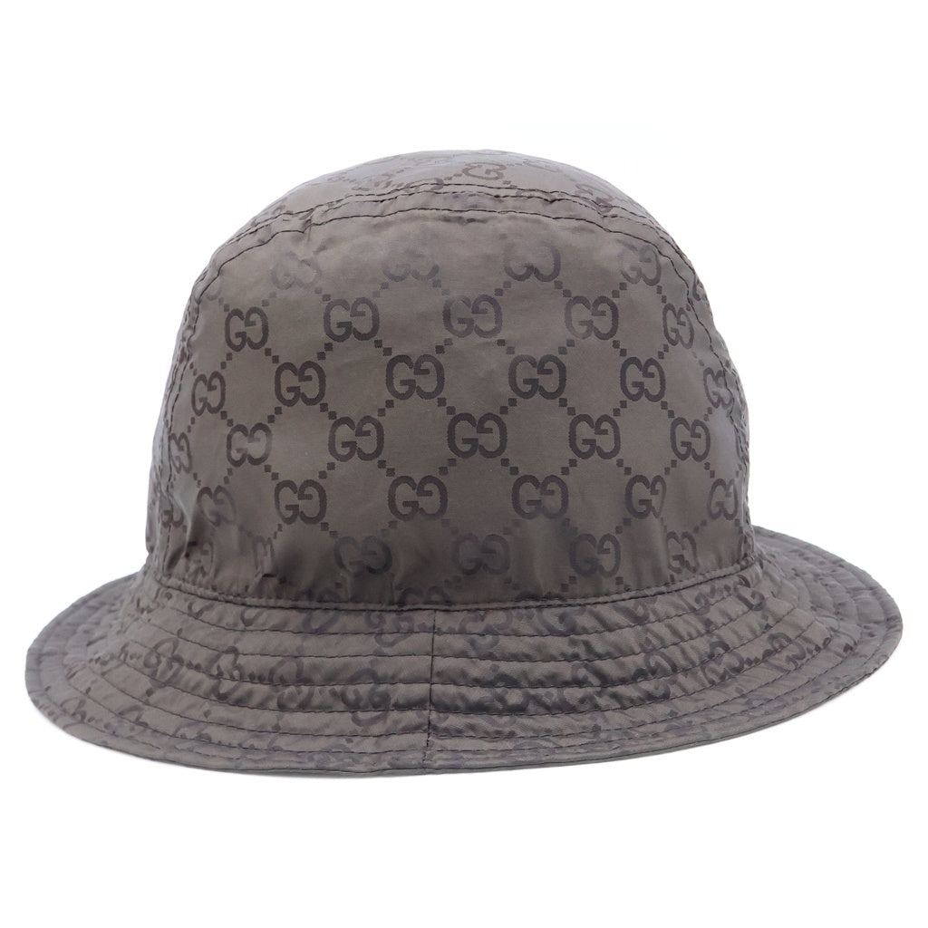 GUCCI(グッチ) GG柄 ポータブルハット ブラウン ナイロン 233940 FJ70N