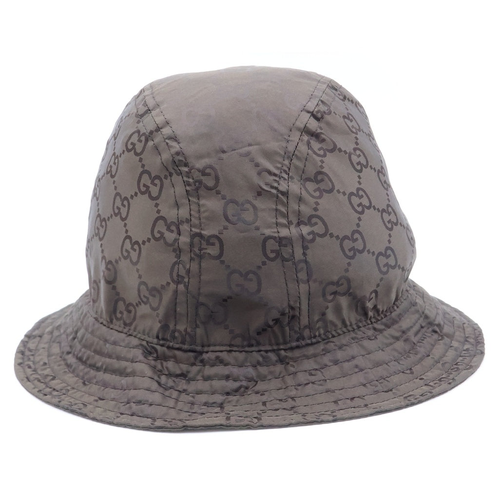 GUCCI(グッチ) GG柄 ポータブルハット ブラウン ナイロン 233940 FJ70N