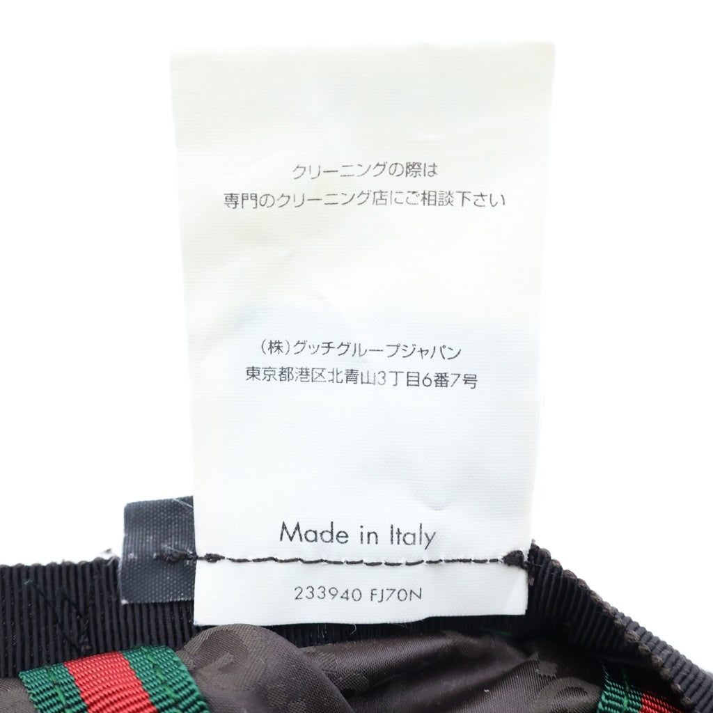GUCCI(グッチ) GG柄 ポータブルハット ブラウン ナイロン 233940 FJ70N