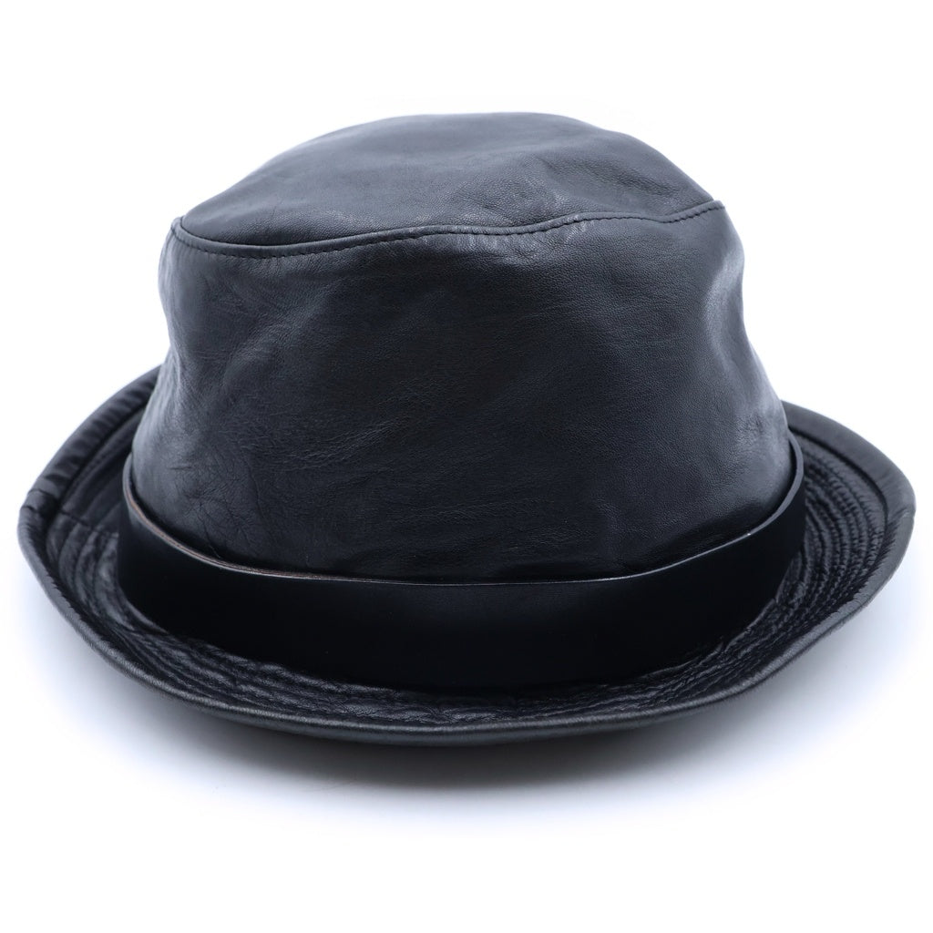 GUCCI(グッチ) ■GG金具 ハット レザー 黒