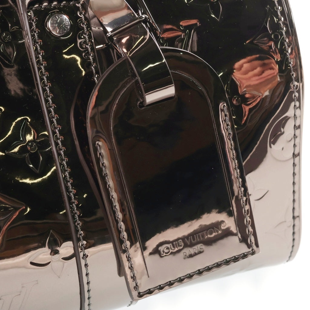 LOUIS VUITTON(ルイヴィトン) モノグラムミラー キーポル バンドリエール25 メタリックレザー 2WAY ハンド ショルダーバッグ シルバー金具 ガンメタ M26903 レディース