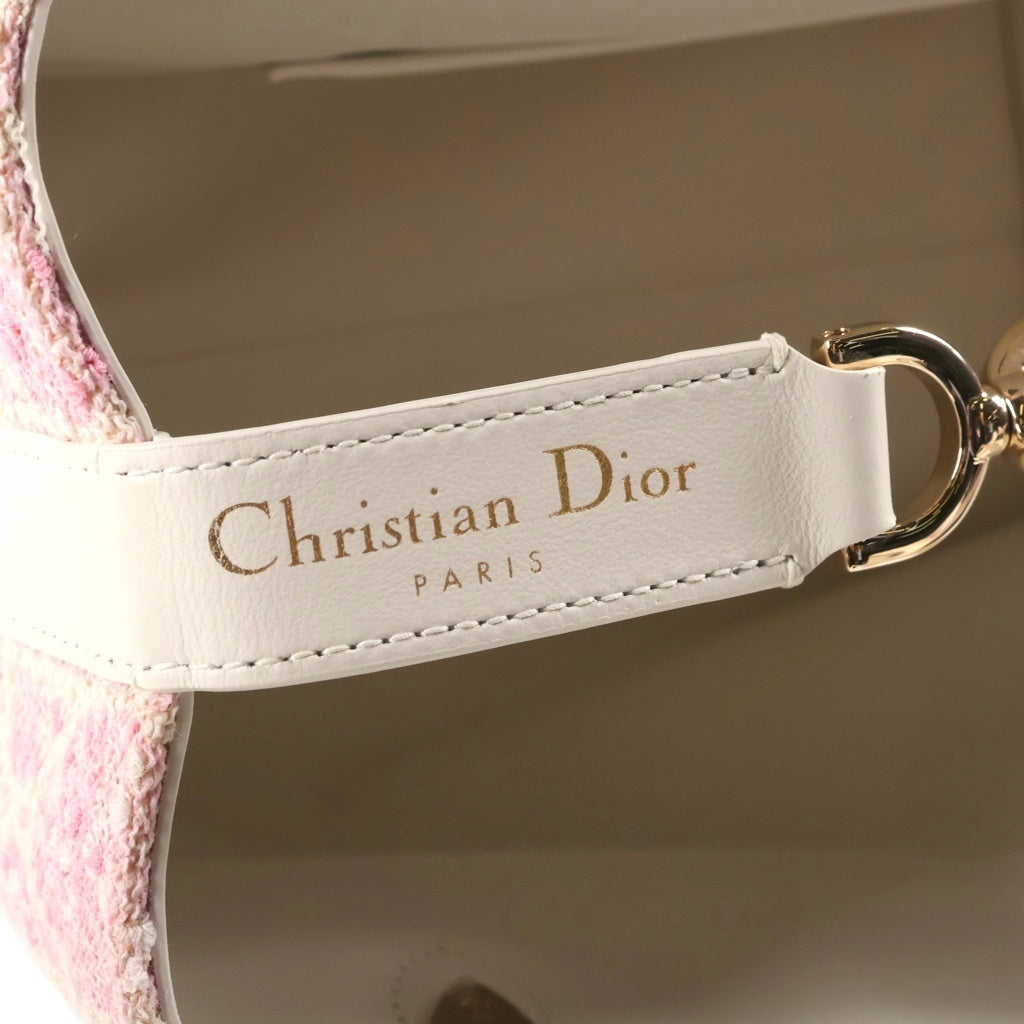 Christian Dior(クリスチャンディオール) トゥジュール バーティカル 2WAYハンドバッグ ショルダーバッグ ピンク レザー×キャンバス ゴールド金具 レディース