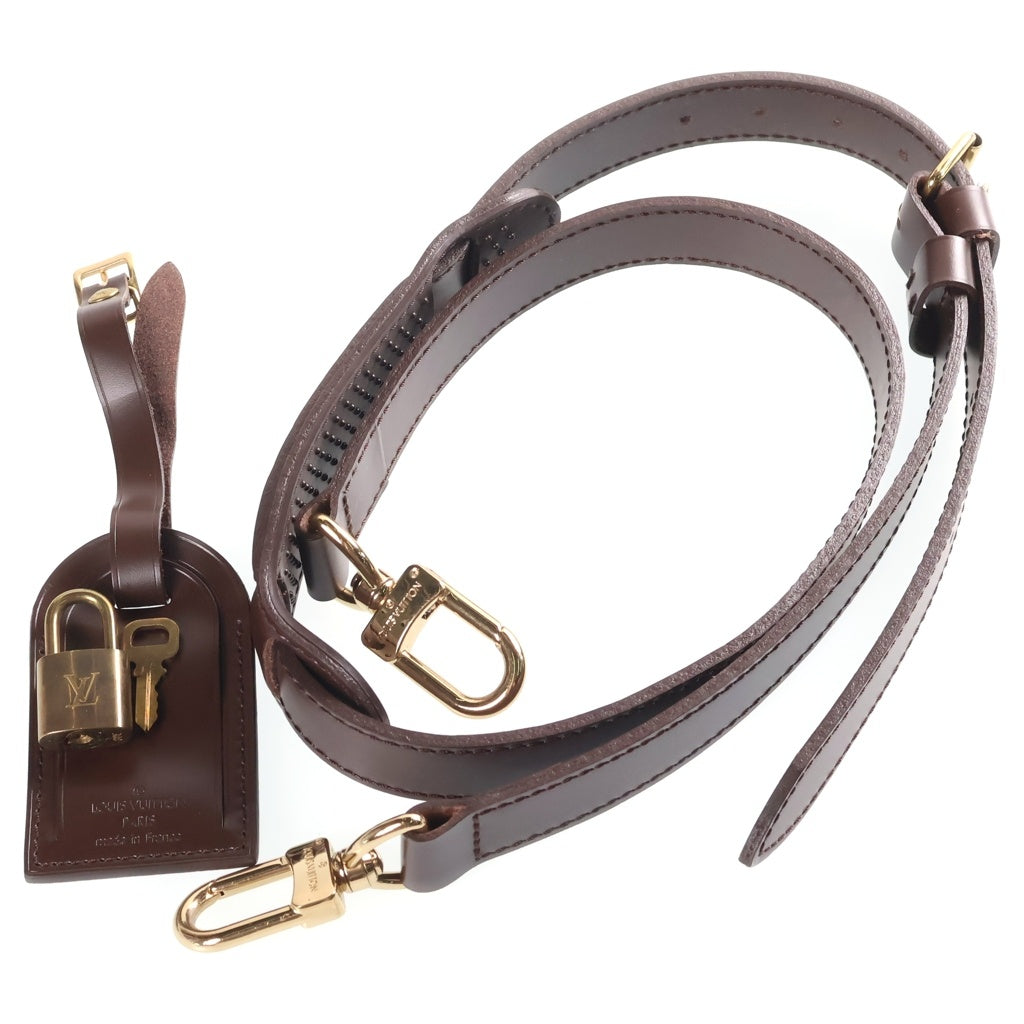 LOUIS VUITTON(ルイヴィトン) ダミエ キーポルバンドリエール55 ボストンバッグ トラベルバッグ ハンドバッグ ショルダーバッグ ブラウン レザー×PVC N41414 ゴールド金具 レディース