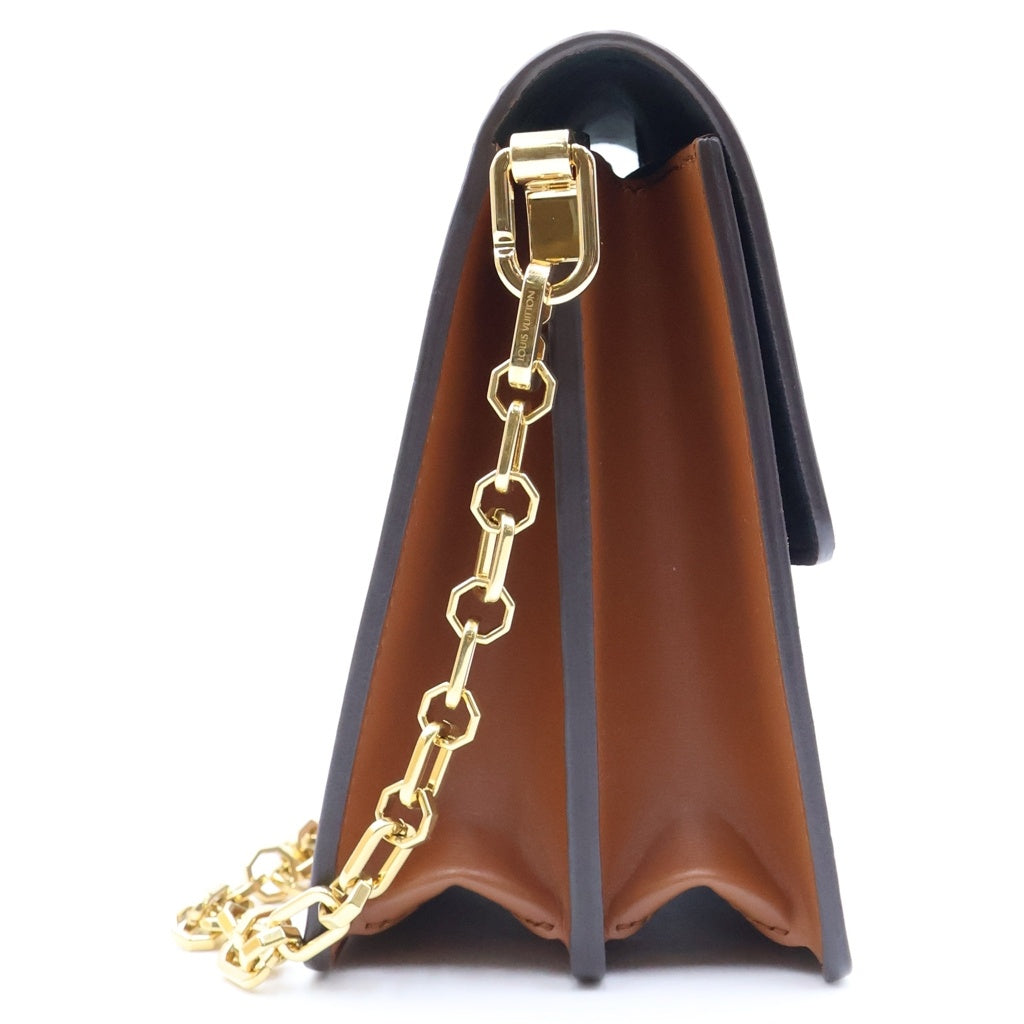 LOUIS VUITTON(ルイヴィトン) モノグラムリバース ドーフィーヌMM PVC レザー チェーンショルダーバッグ ブラウン M45958 RFID レディース