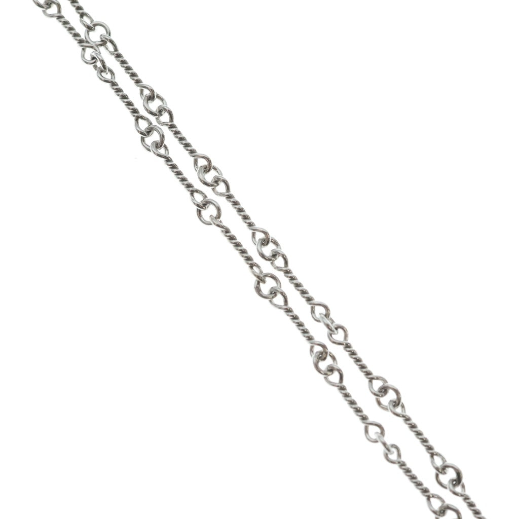 CHROME HEARTS(クロムハーツ) WG NECKCHAIN T18 ツイストチェーンネックレス 18inch ホワイトゴールド