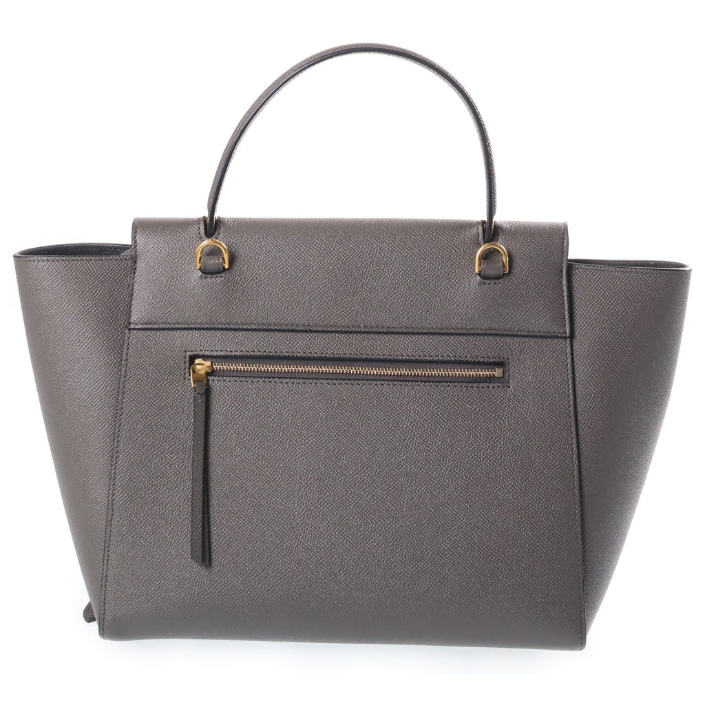 CELINE(セリーヌ) ベルトバッグ ミニ 2WAY ハンド ショルダーバッグ ゴールド金具 グレー レディース