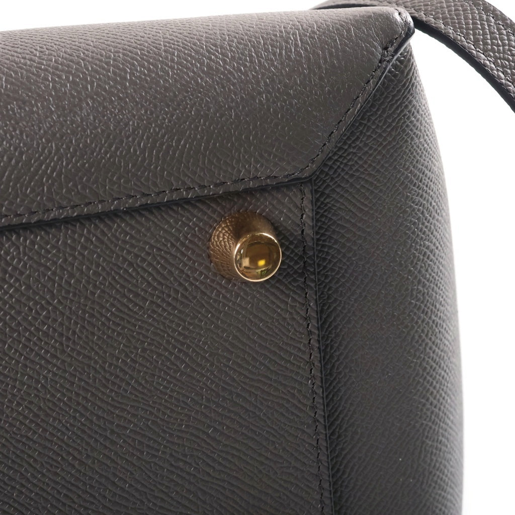 CELINE(セリーヌ) ベルトバッグ ミニ 2WAY ハンド ショルダーバッグ ゴールド金具 グレー レディース