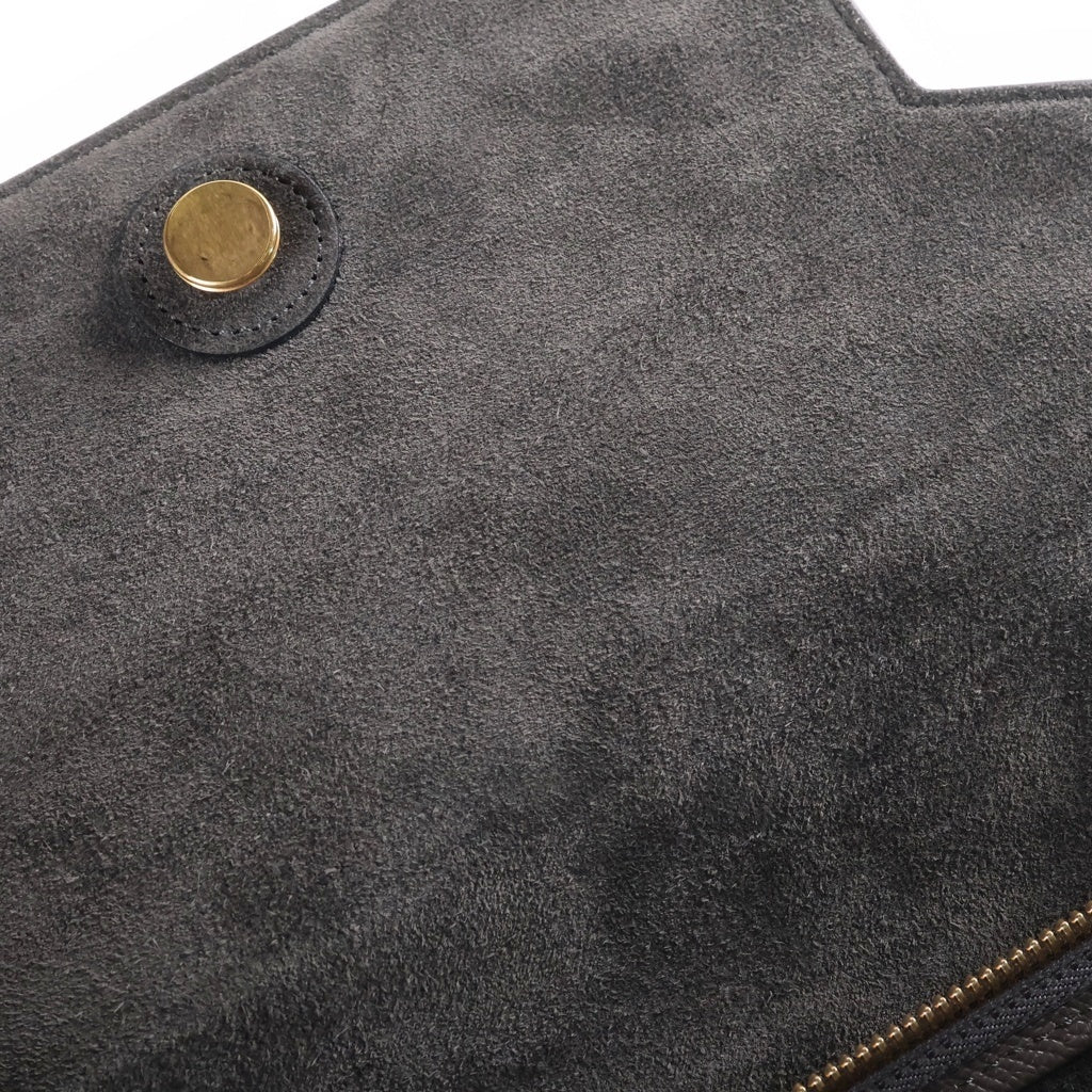 CELINE(セリーヌ) ベルトバッグ ミニ 2WAY ハンド ショルダーバッグ ゴールド金具 グレー レディース