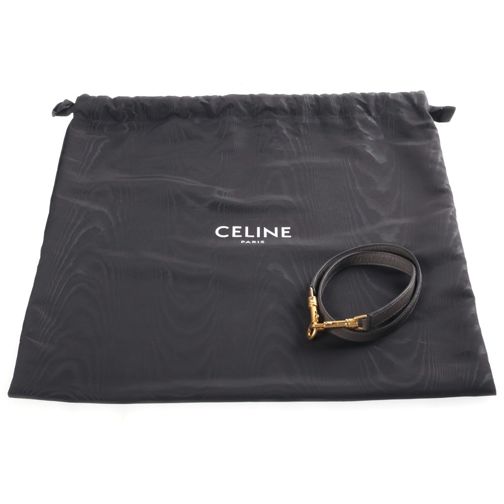 CELINE(セリーヌ) ベルトバッグ ミニ 2WAY ハンド ショルダーバッグ ゴールド金具 グレー レディース