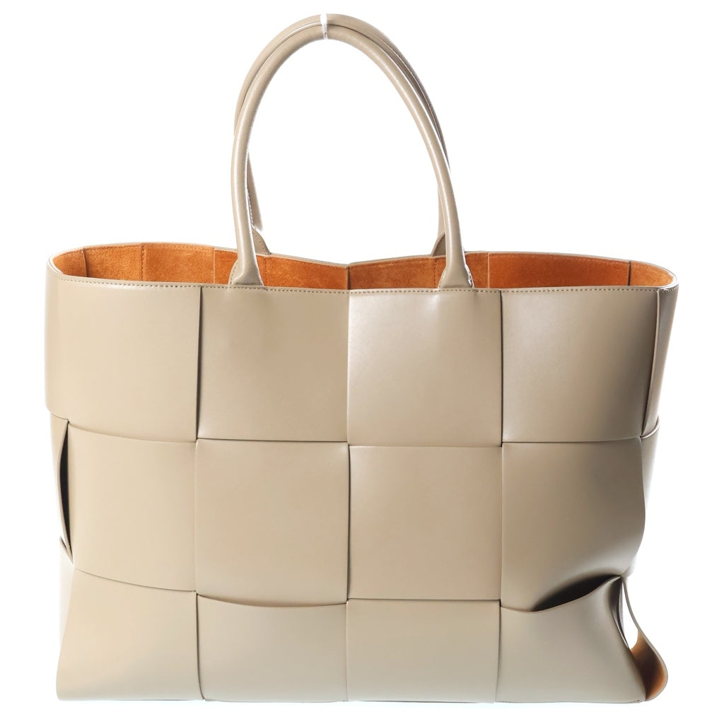 BOTTEGA VENETA(ボッテガヴェネタ) マキシイントレチャート アルコ トートバッグ ハンドバッグ ベージュ レザー レディース