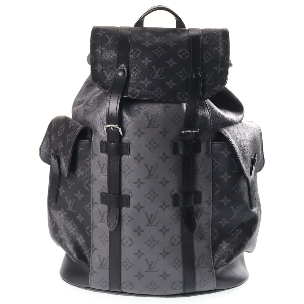 LOUIS VUITTON(ルイヴィトン) モノグラム エクリプス リバース クリストファーPM PVC レザー バックパック リュックサック ブラック M46331 レディース