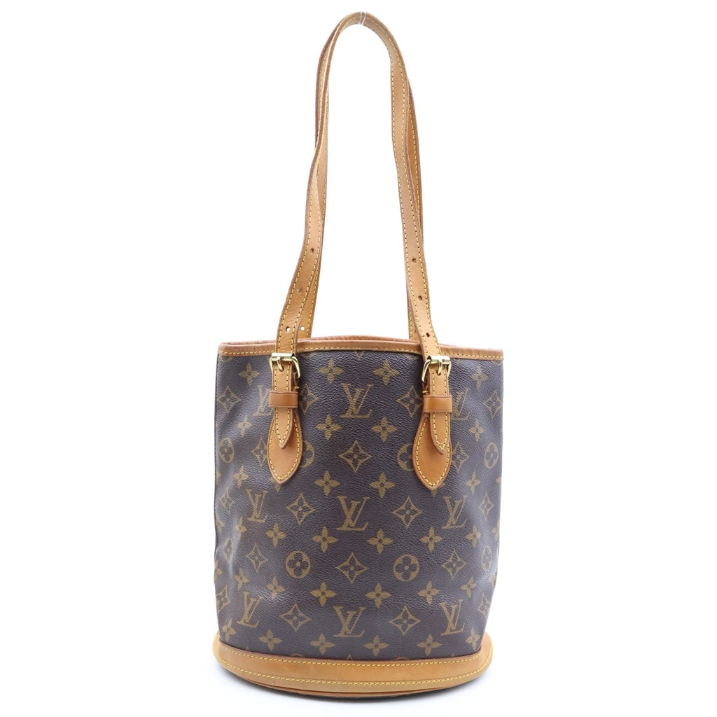 LOUIS VUITTON(ルイヴィトン) モノグラム バケットPM PVC レザー ハンドバッグ ブラウン M42238 レディース