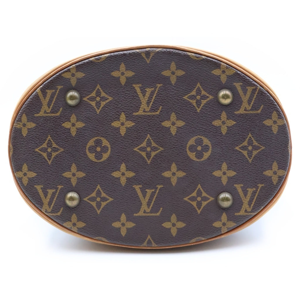 LOUIS VUITTON(ルイヴィトン) モノグラム バケットPM PVC レザー ハンドバッグ ブラウン M42238 レディース