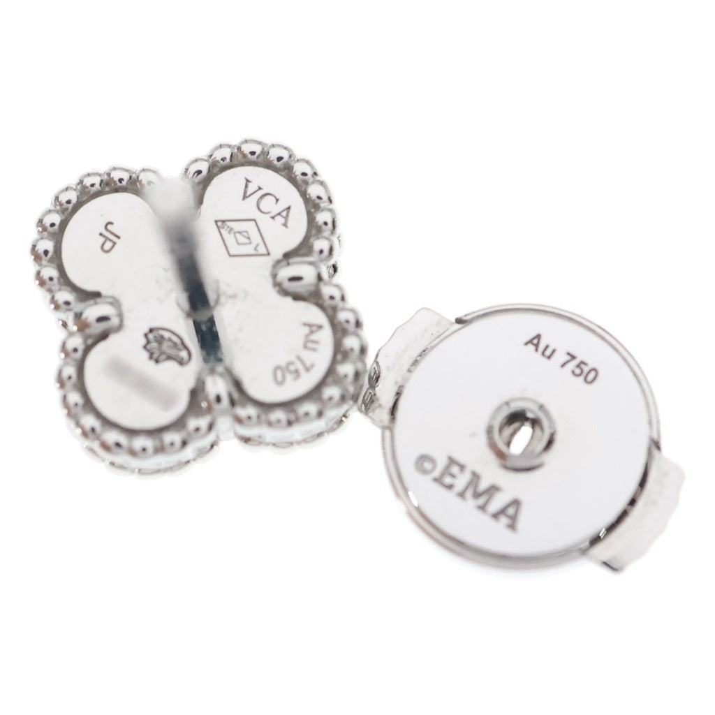 Van Cleef & Arpels(ヴァンクリーフアンドアーペル) スウィートアルハンブラ マザーオブパール ピアス K18WG ホワイトゴールド VCARG12000 レディース