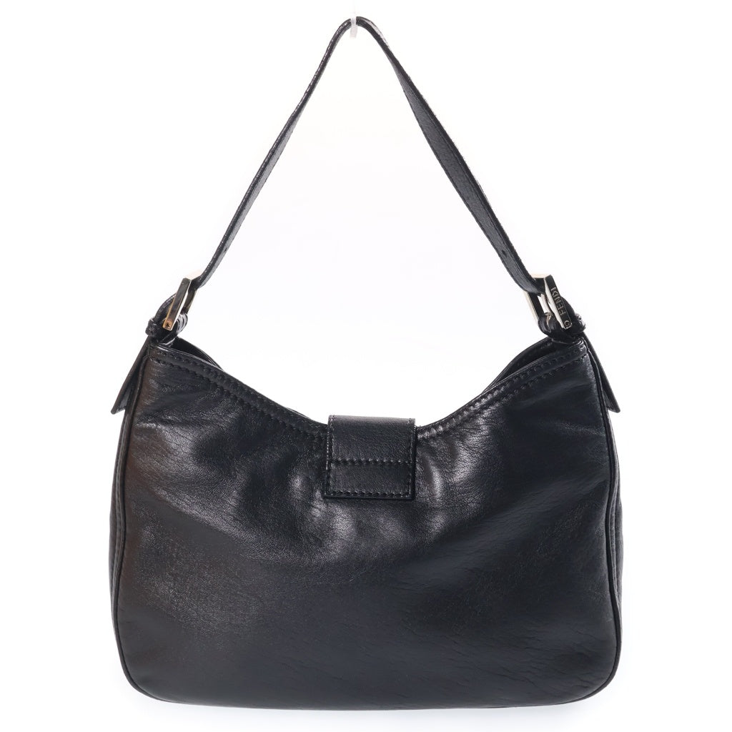 FENDI(フェンディ) マンマバケット ハンドバッグ ワンショルダーバッグ ブラック ナタレザー 8BR036 レディース
