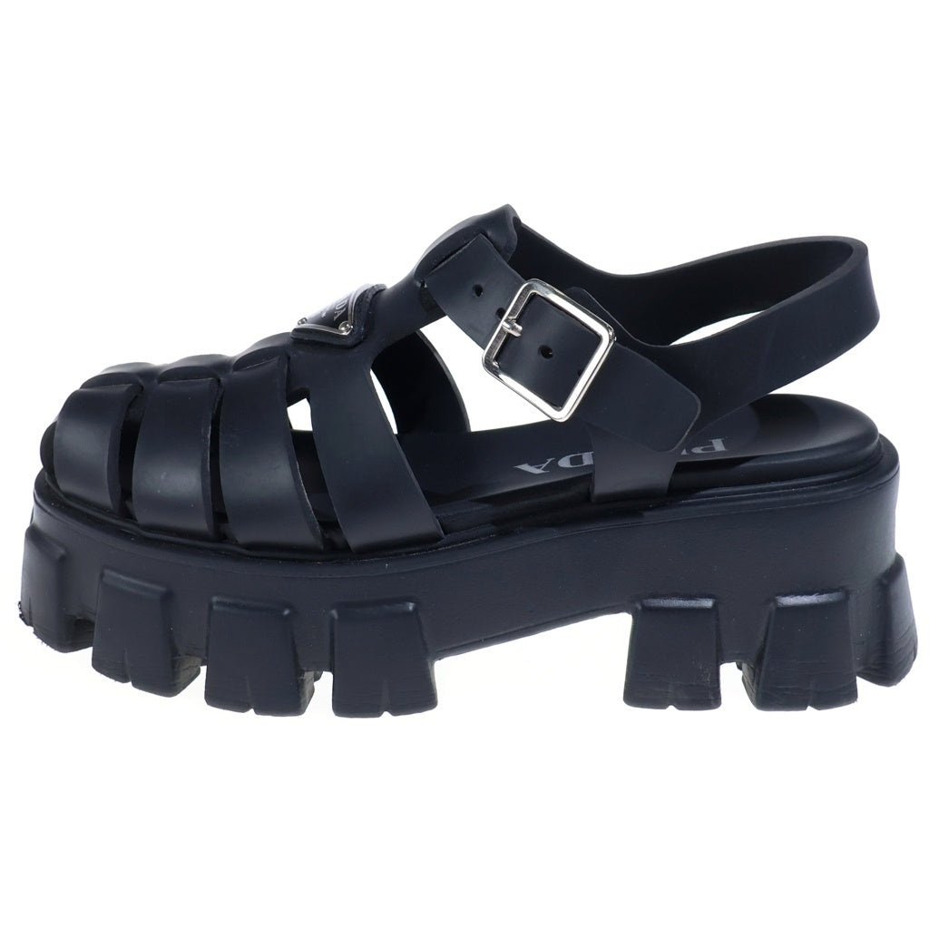PRADA(プラダ) ■モノリス サンダル 黒 #35・1/2 レディース