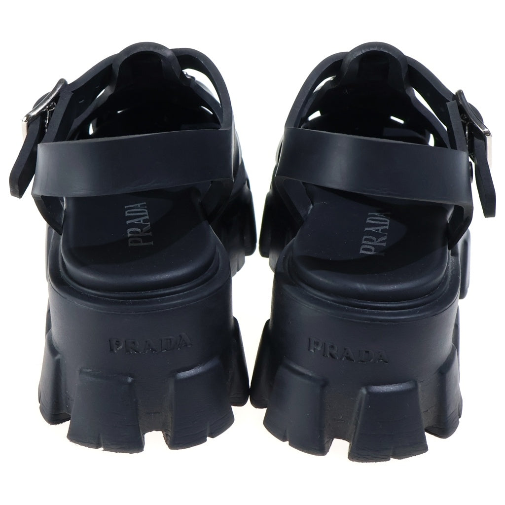 PRADA(プラダ) ■モノリス サンダル 黒 #35・1/2 レディース