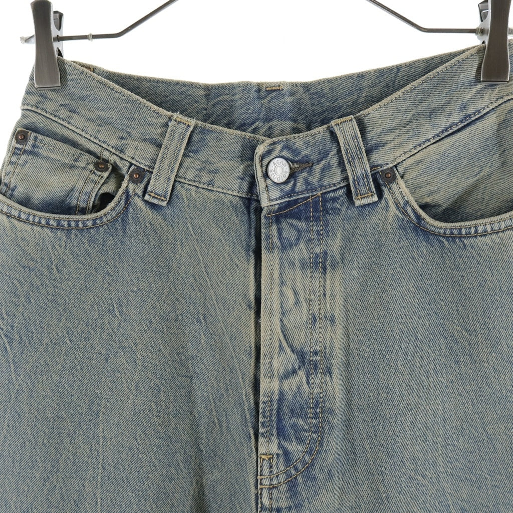 Acne Studios(アクネ ストゥディオズ) 2023F FN Delta ワイドレッグデニムパンツ ブルー A00443 レディース