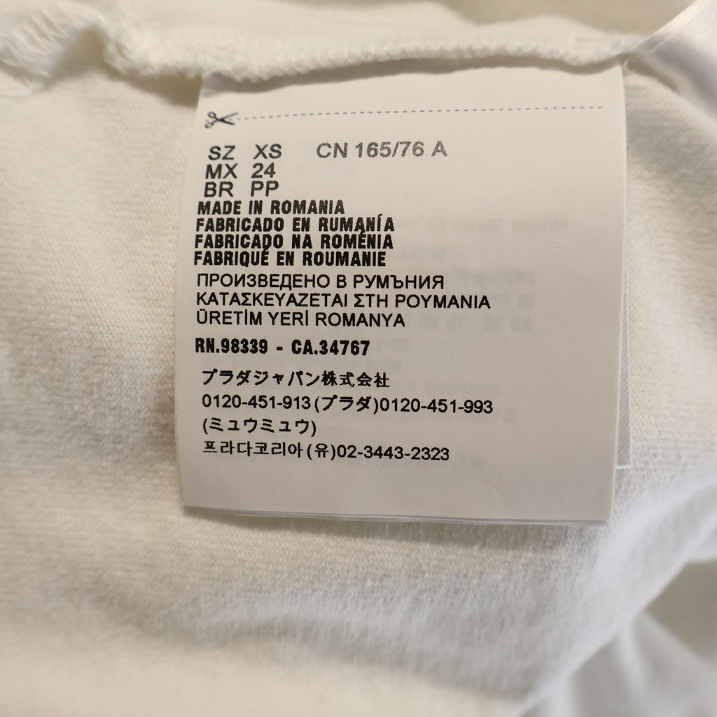 PRADA(プラダ) ■ロングTシャツ 白 #XS APD1 2023 3152 レディース