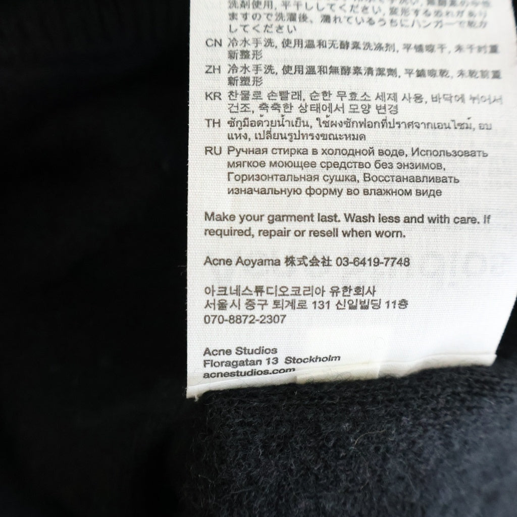 ACNE STUDIOS Bla Konst(アクネストゥディオズ ブロコンスト) カシミヤフーディーセーター ブラック #M KNIT000530 レディース