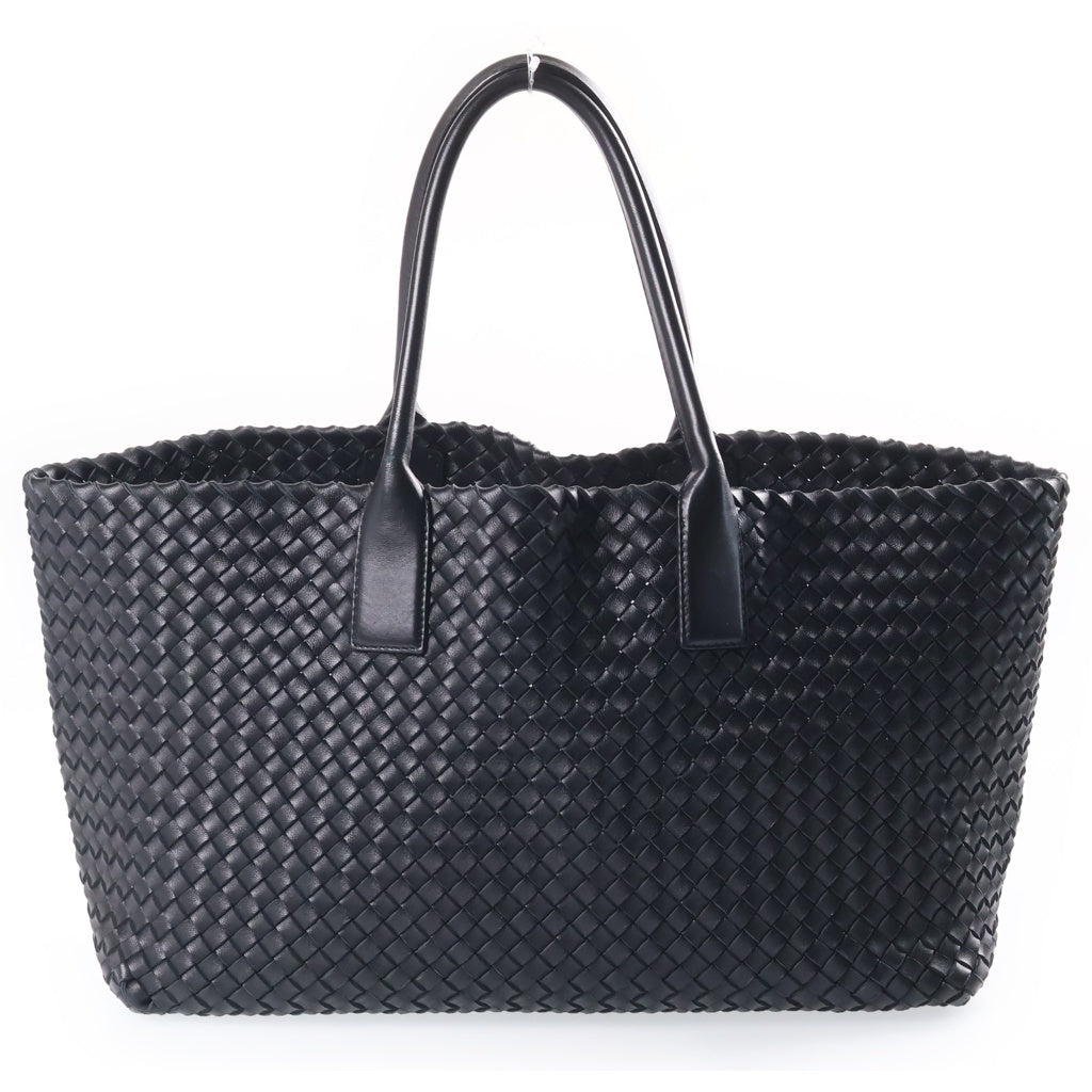 BOTTEGA VENETA(ボッテガヴェネタ) イントレチャート カバ トートバッグ 黒 レザー レディース