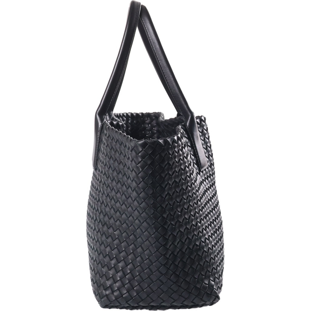 BOTTEGA VENETA(ボッテガヴェネタ) イントレチャート カバ トートバッグ 黒 レザー レディース