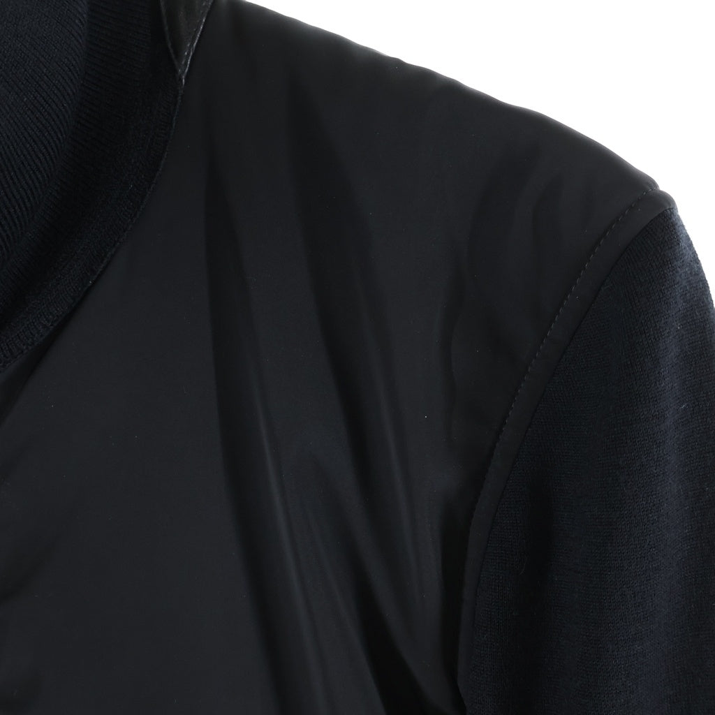 TOM FORD(トムフォード) ジップアップ ブルゾン ハイネック ナイロン レザー ブラック
