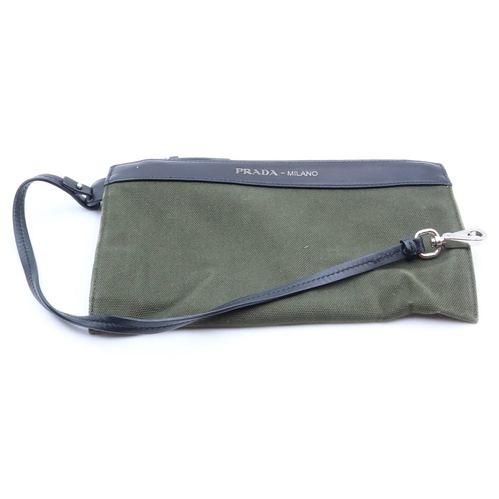 PRADA(プラダ) バケツ型 トートバッグ ハンドバッグ インディゴブルー×ブラック デニム×レザー 1BG244 レディース