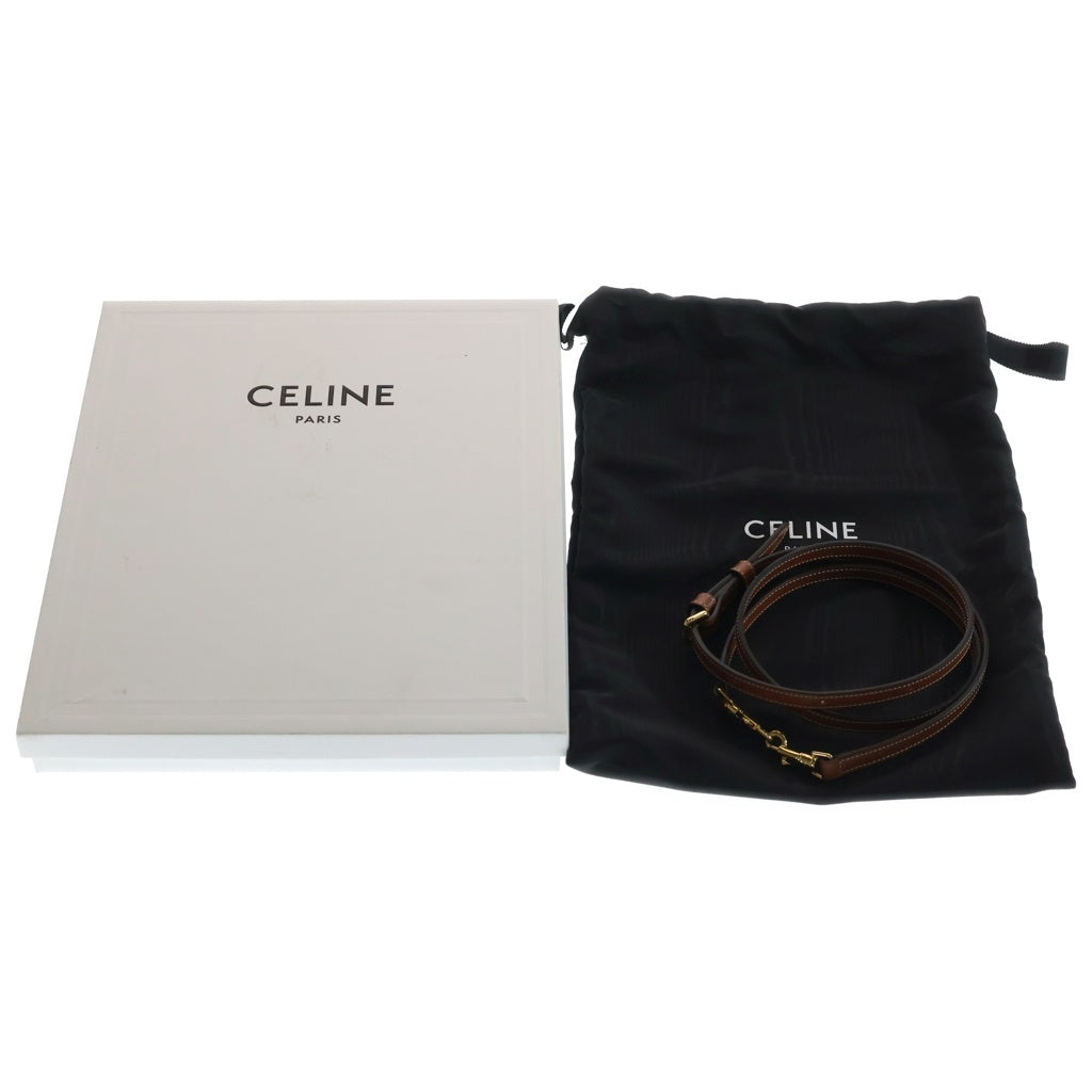 CELINE(セリーヌ) トリオンフ マイクロカバ ハンドバッグ ショルダーバッグ 2WAYバッグ ブラウン PVC×レザー レディース