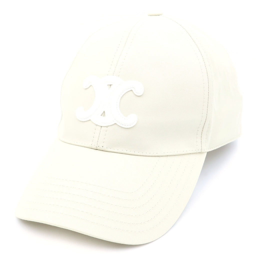 CELINE(セリーヌ) BASEBALL CAPトリオンフ ベースボールキャップ 6パネル コットン クリーム 2AUT6969P.01VA