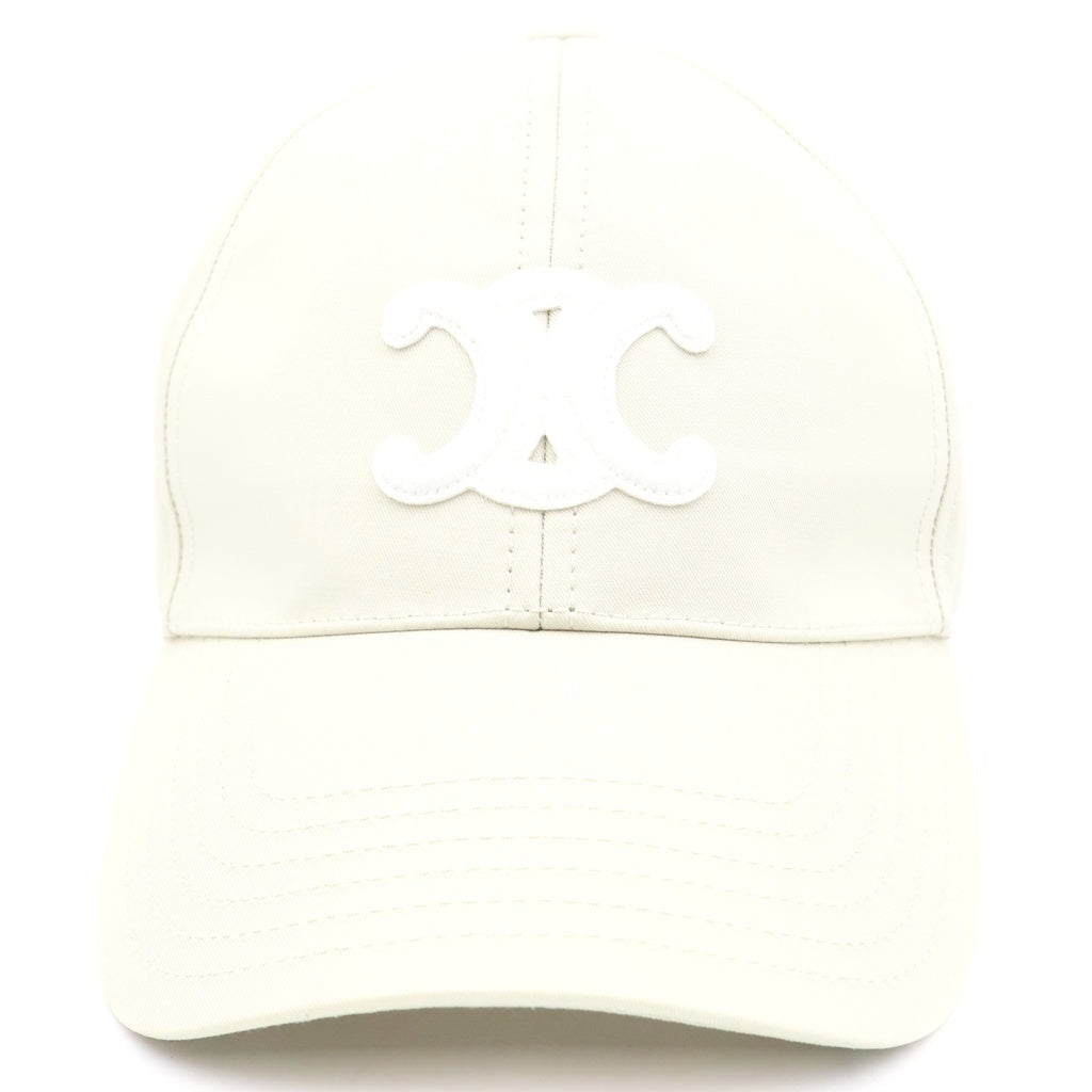 CELINE(セリーヌ) BASEBALL CAPトリオンフ ベースボールキャップ 6パネル コットン クリーム 2AUT6969P.01VA