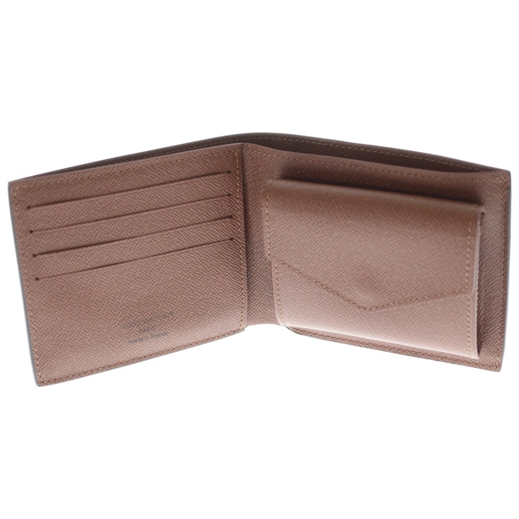 LOUIS VUITTON(ルイヴィトン) モノグラム ポルトフォイユ マルコ NM 三つ折り財布 コンパクトウォレット ブラウン レザー×PVC M62288 ゴールド金具